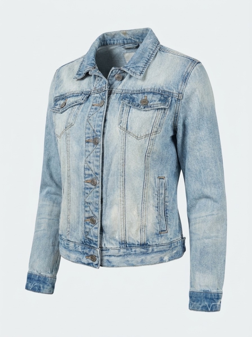 Market & Spruce Light Wash Blue Denim Jacket